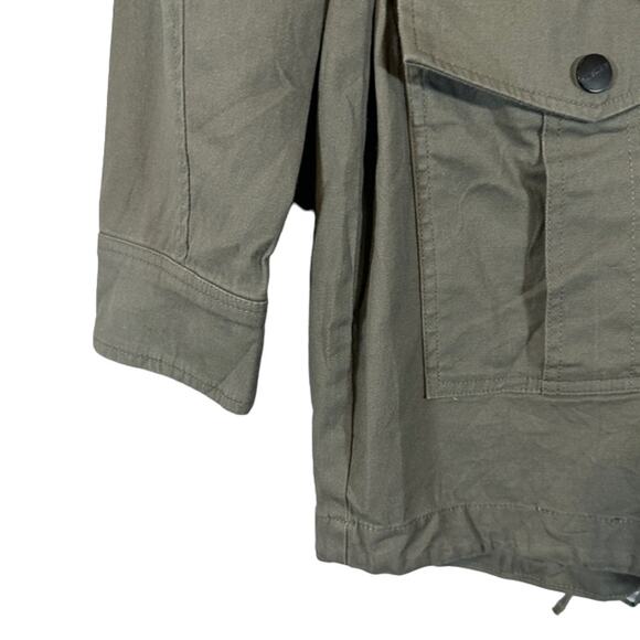 Sanctuary Gray Cotton Blend Casual Classic Full Zip Parka Jacket Women Sz M - Picture 3 of 12